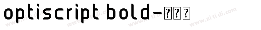 optiscript bold字体转换